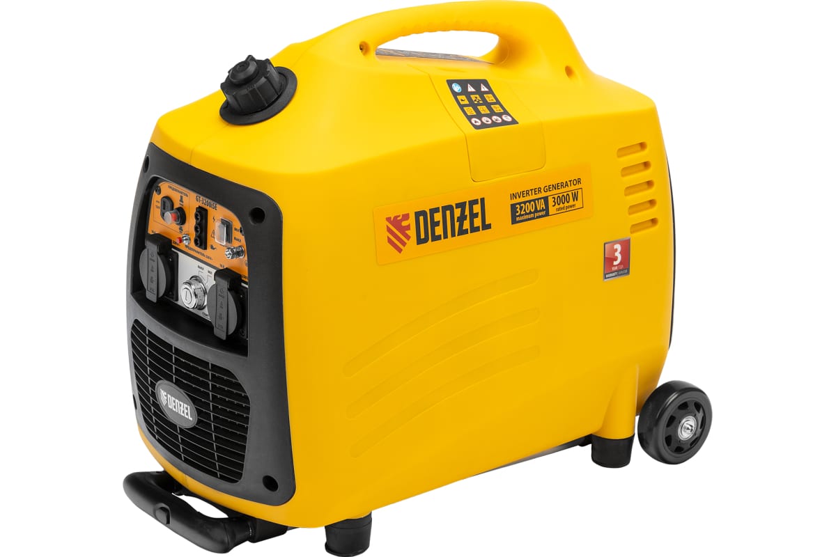 Inverter Generator DENZEL GT-3200iSE, 3.2 kW, 230 V, 6 l tank, - Electric Starter